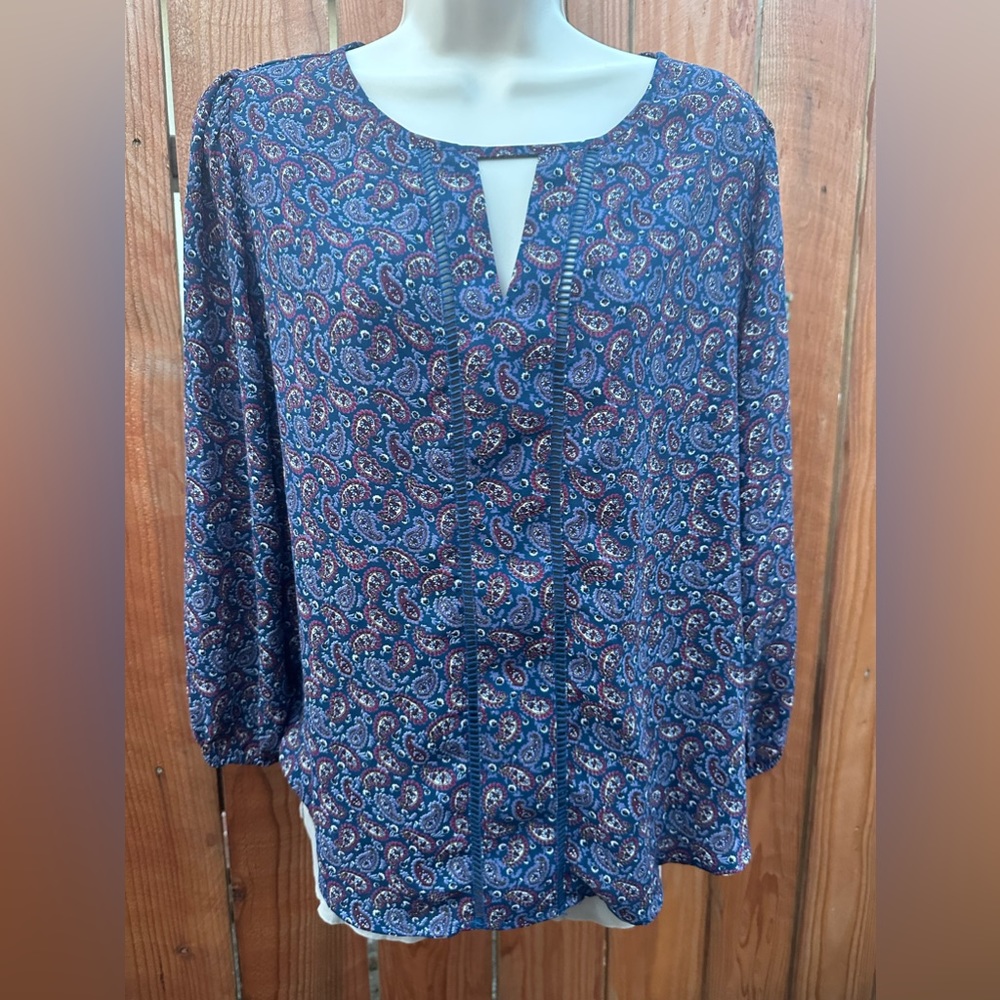 Warner Lattice Detail Blouse Sz Medium